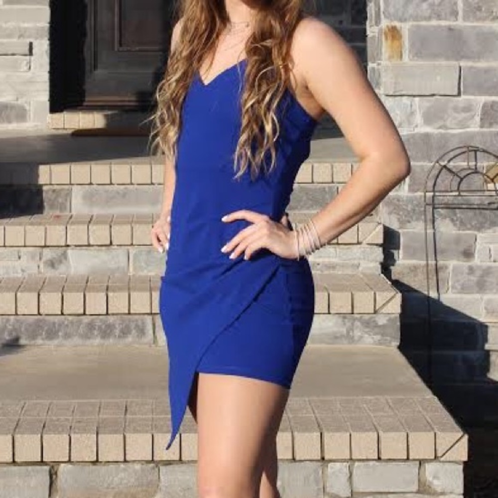 blue hoco dress